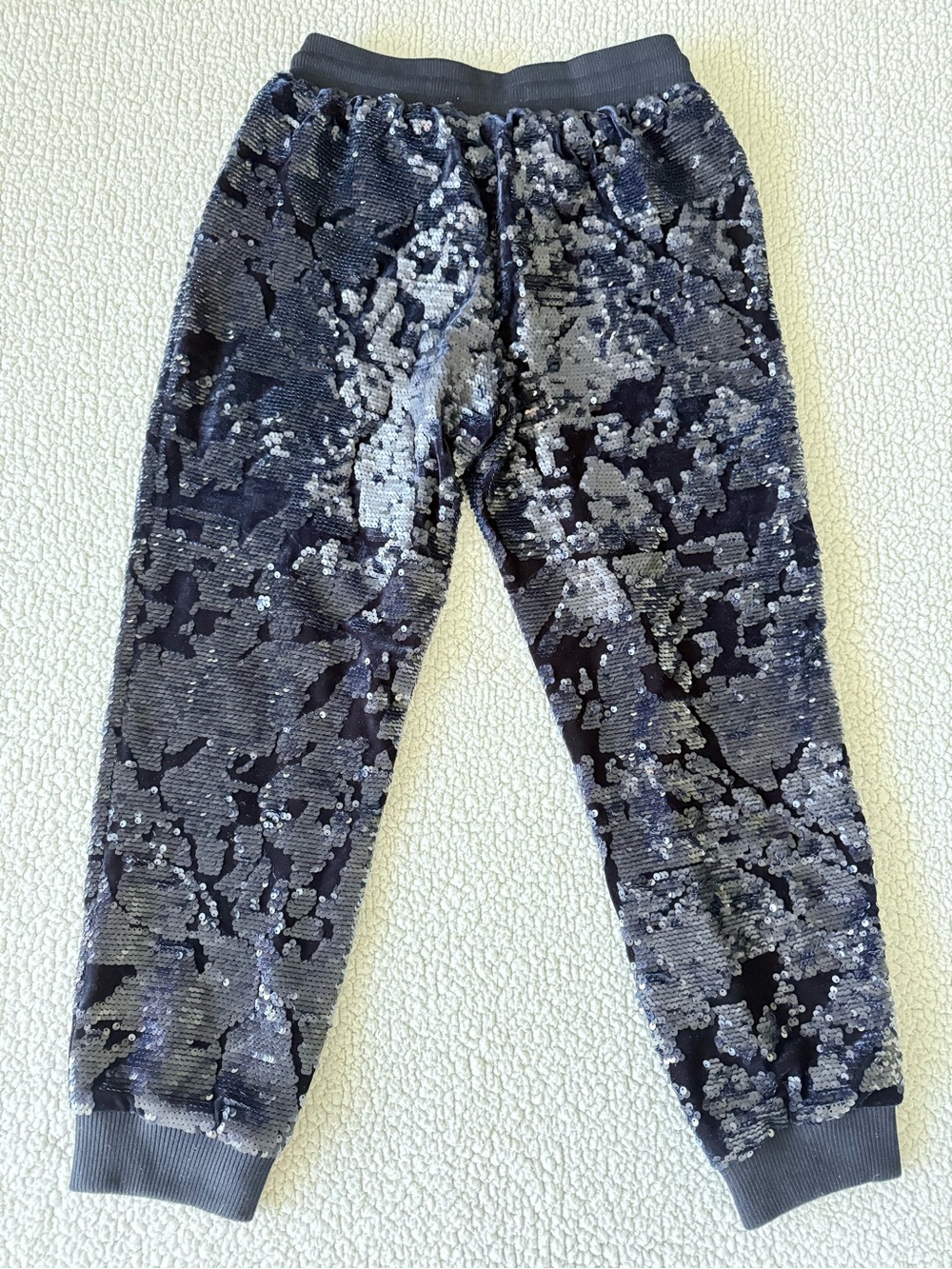 Anthropologie Sequins Velvet Joggers In Navy - Picture 6 of 6